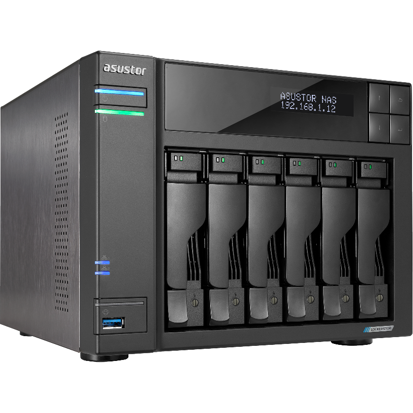 Сетевое хранилище (NAS) ASUSTOR LOCKERSTOR 6 Gen2 (AS6706T) - AS6706T/90IX01N1-BW3S60 - фото 2