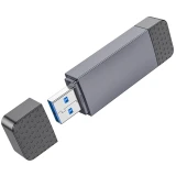 Кардридер HOCO HB45 USB-С/USB-A 2.0 Grey (6942007620512)