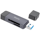 Кардридер HOCO HB45 USB-С/USB-A 3.0 Grey (6942007620529)