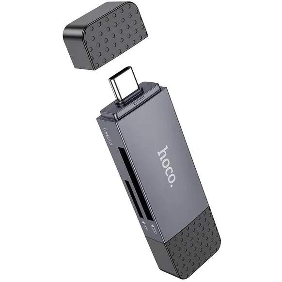 Кардридер HOCO HB45 USB-С/USB-A 3.0 Grey - 6942007620529 - фото 2