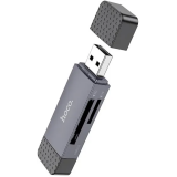 Кардридер HOCO HB45 USB-С/USB-A 3.0 Grey (6942007620529)