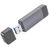 Кардридер HOCO HB45 USB-С/USB-A 3.0 Grey (6942007620529)