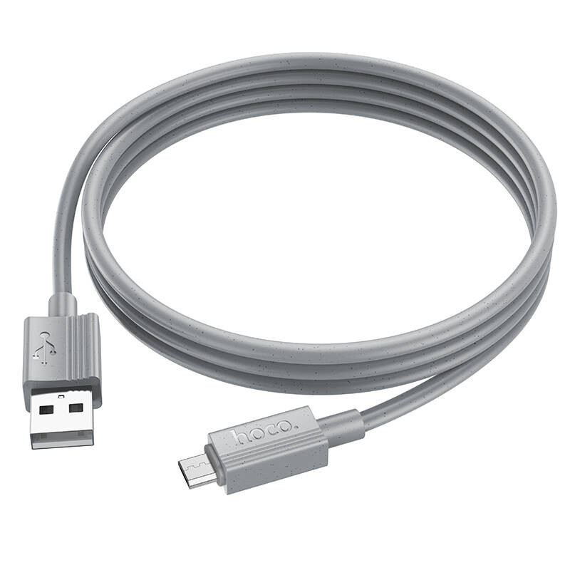 Кабель USB A (M) - microUSB B (M), 1м, HOCO X107 Favor Grey - 6942007626293