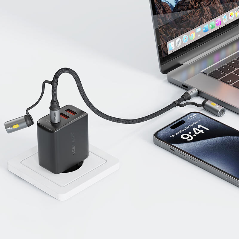 Кабель USB Type-C - USB Type-C, 1.2м, ACEFAST AF-J4-BK - фото 5