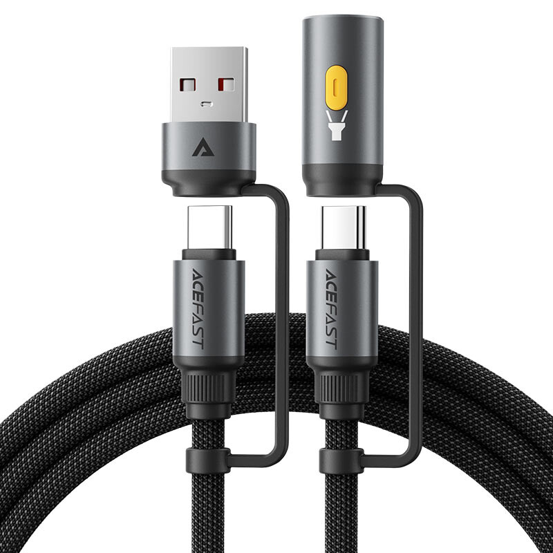 Кабель USB Type-C - USB/USB Type-C, 1.2м, ACEFAST AF-J5-BK - фото 2