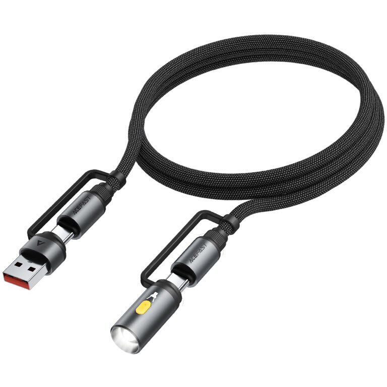 Кабель USB Type-C - USB/USB Type-C, 1.2м, ACEFAST AF-J5-BK - фото 3