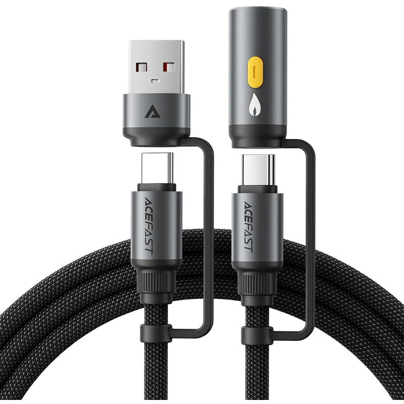 Кабель USB Type-C - USB/USB Type-C, 1.2м, ACEFAST AF-J6-BK - фото 2
