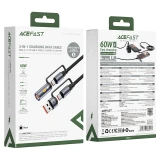 Кабель USB Type-C - USB/USB Type-C, 1.2м, ACEFAST AF-J6-BK