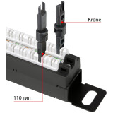 Патч-панель Cabeus PLHD-24-Cat.5e-Dual-180-0,5U