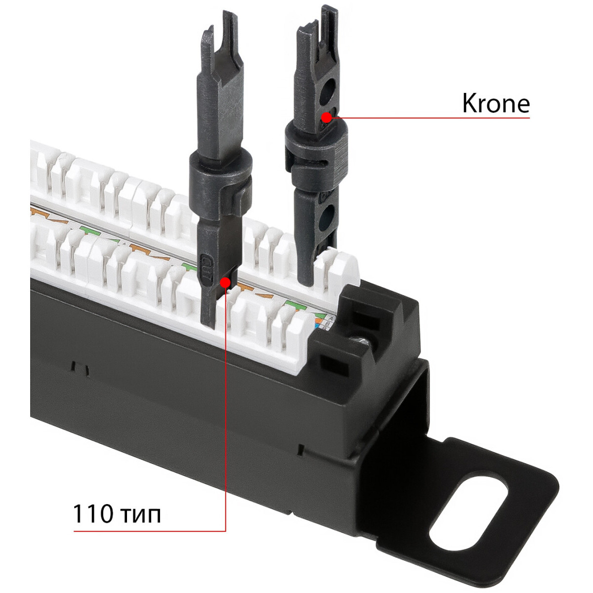 Патч-панель Cabeus PLHD-24-Cat.5e-Dual-180-0,5U - фото 3