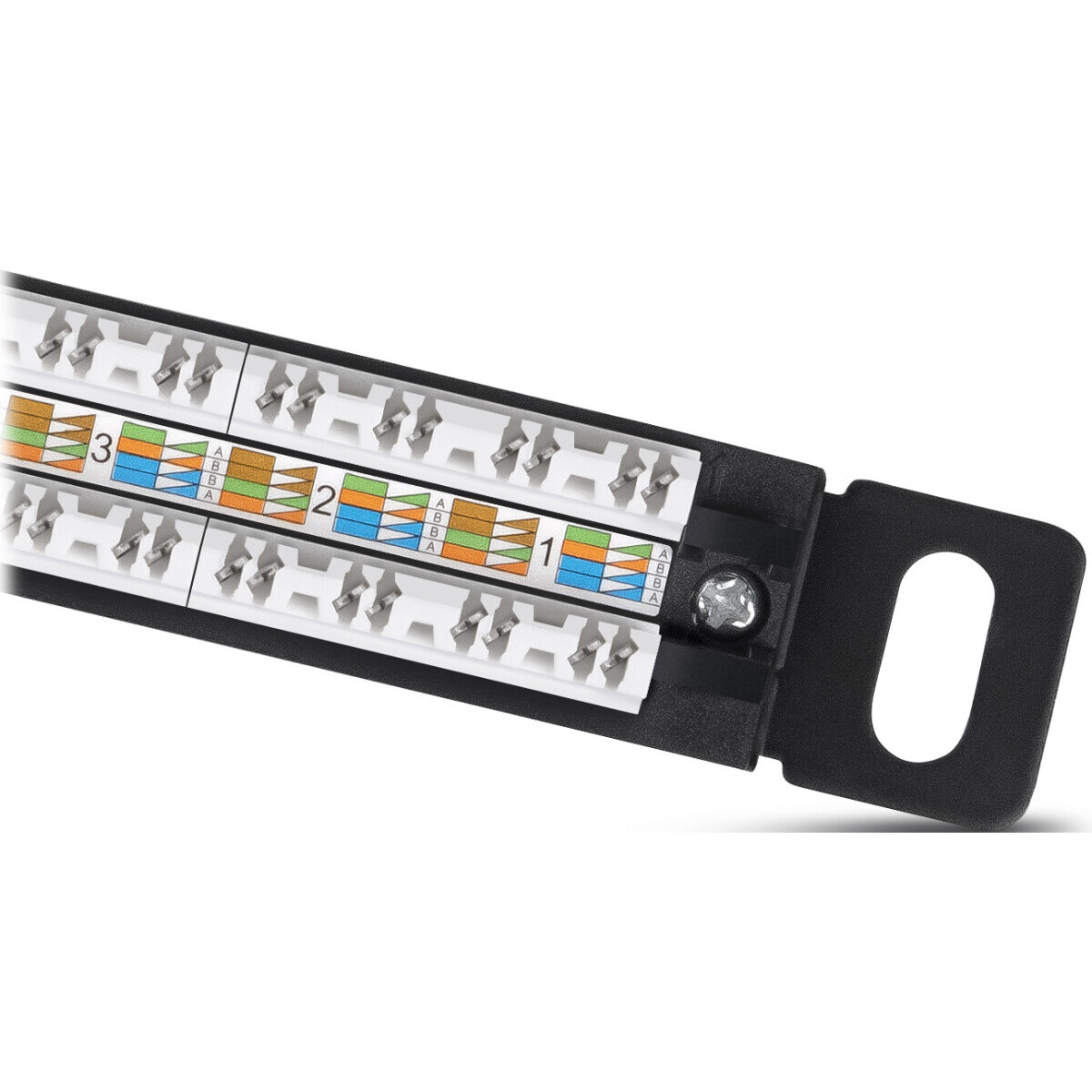 Патч-панель Cabeus PLHD-24-Cat.5e-Dual-180-0,5U - фото 4