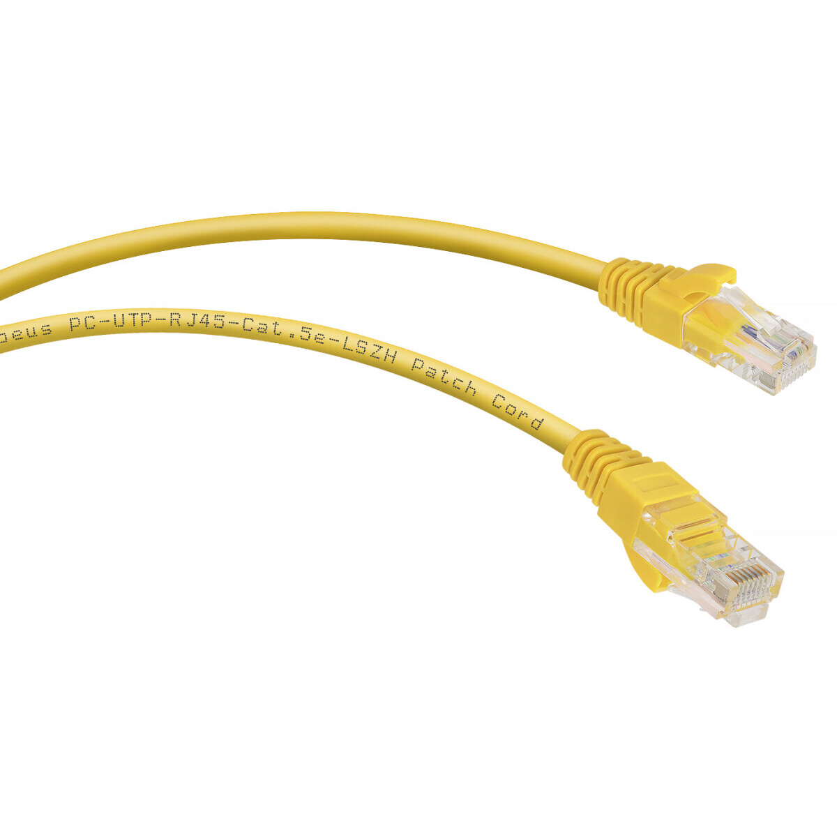 Патч-корд Cabeus PC-UTP-RJ45-Cat.5e-1.5m-YL-LSZH, 1.5м