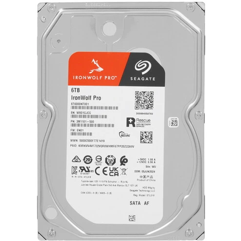 Жёсткий диск 6Tb SATA-III Seagate IronWolf Pro (ST6000NT001)