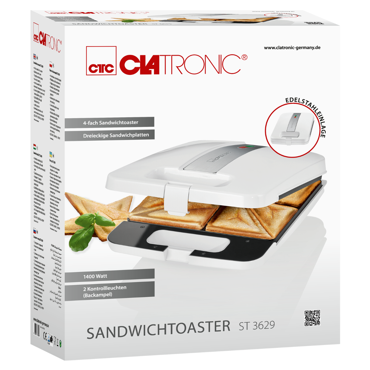 Сэндвичница Clatronic ST 3629 - фото 3