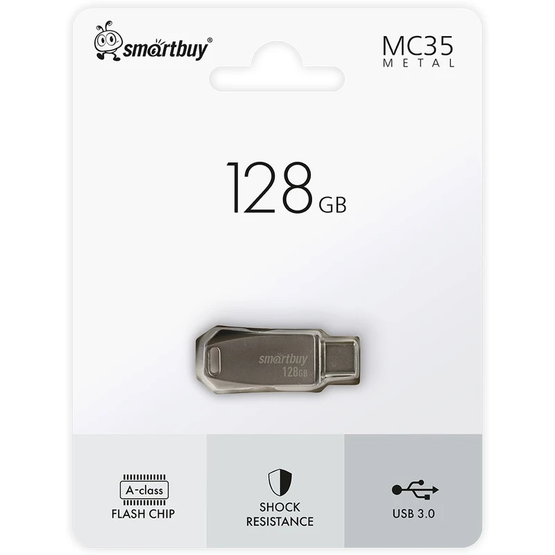 USB Flash накопитель 128Gb SmartBuy MC35 Silver (SB128GBMC35) - фото 2