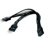 Разветвитель USB 2.0 (9pin F) - 2x USB 2.0 (9pin M), 0.15м, Espada Ei9to215