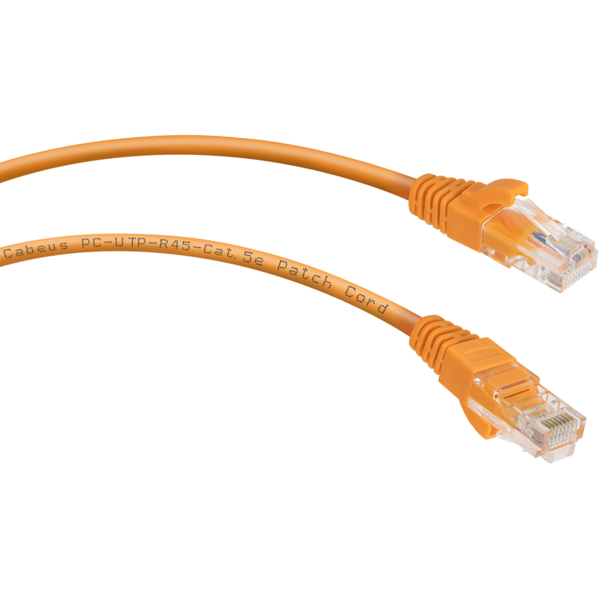 Патч-корд Cabeus PC-UTP-RJ45-Cat.5e-1m-OR, 1м