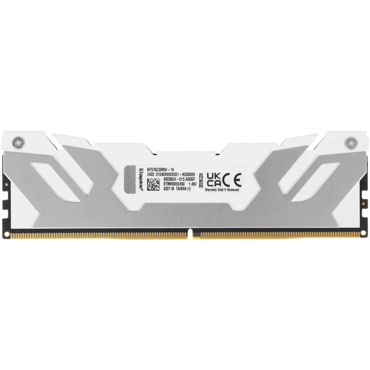 Оперативная память 16GB DDR5 7600MHz Kingston Fury Renegade White (KF576C38RW-16) - фото 2