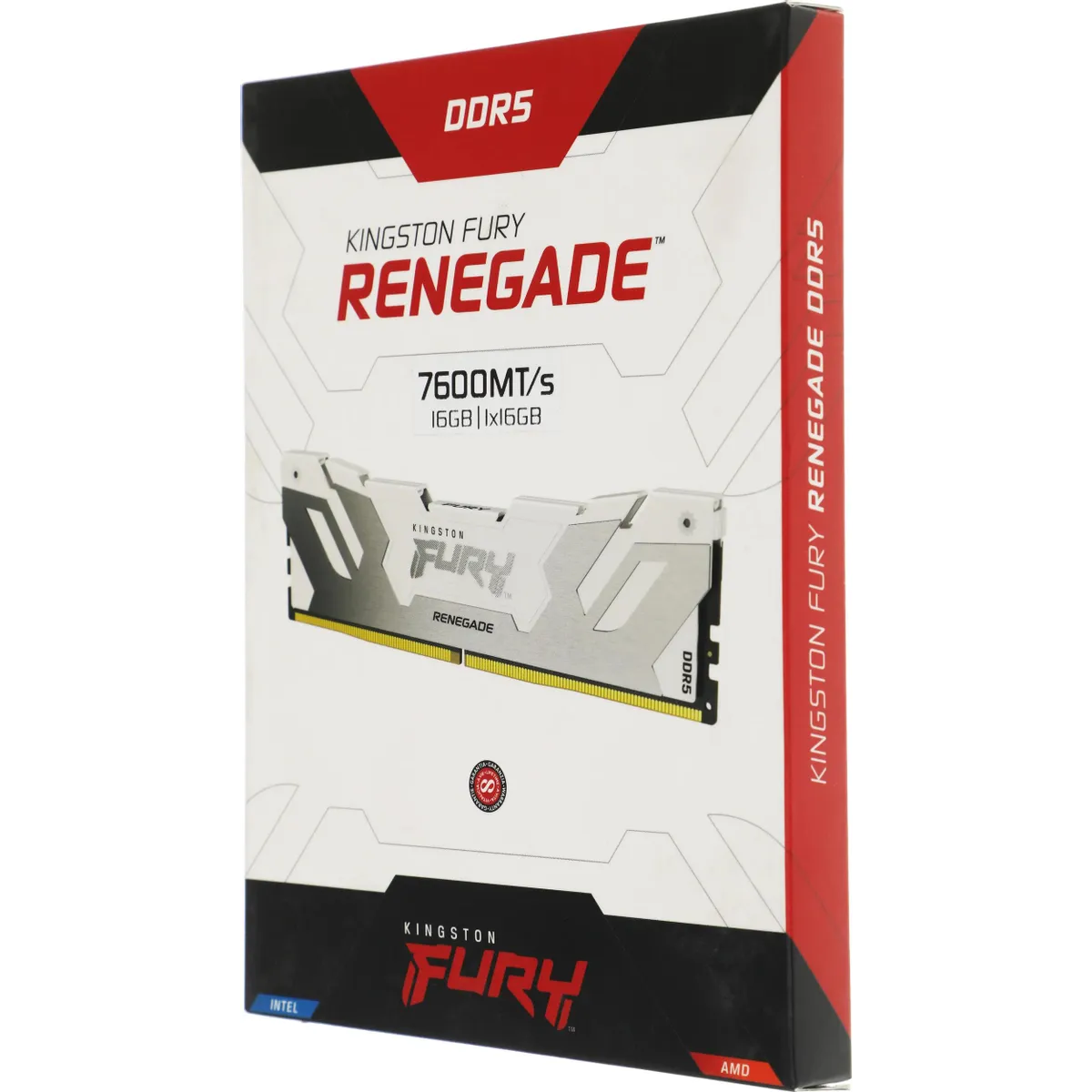 Оперативная память 16GB DDR5 7600MHz Kingston Fury Renegade White (KF576C38RW-16) - фото 3