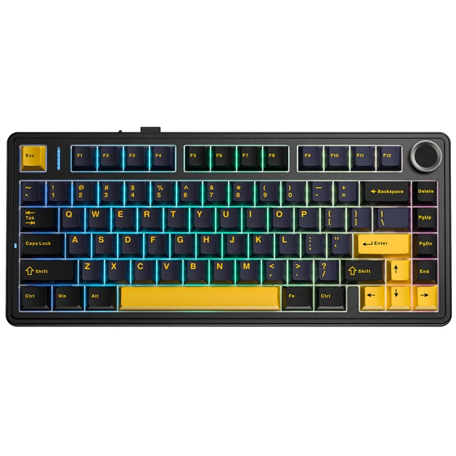 Клавиатура AULA F75 Black/Dark Blue/Orange (Light Green Switches)