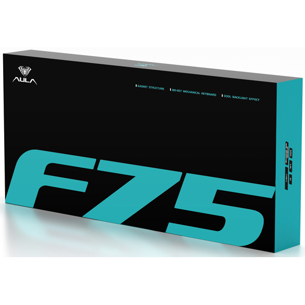 Клавиатура AULA F75 Black/Dark Blue/Orange (Light Green Switches) - фото 4