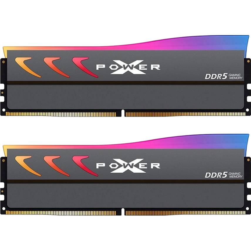 Оперативная память 32Gb DDR5 6400MHz Silicon Power XPower Storm RGB (SP032GXLWU64AFDK) (2x16Gb KIT)