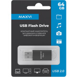 USB Flash накопитель 64Gb MAXVI MP Black (FD64GBUSB20C10MP)