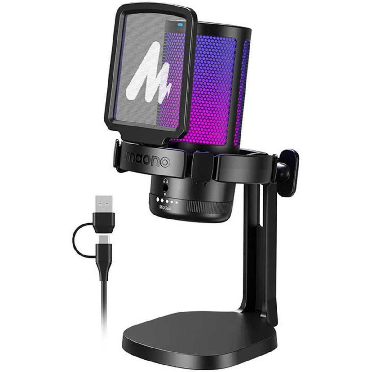 Микрофон MAONO DGM20 GamerWave RGB Black - фото 4