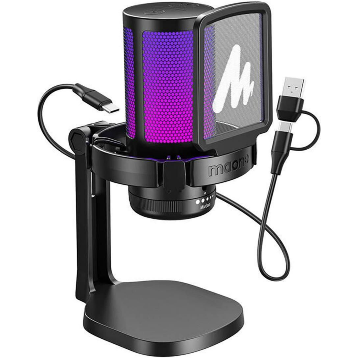 Микрофон MAONO DGM20 GamerWave RGB Black - фото 3