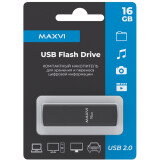 USB Flash накопитель 16Gb MAXVI MP2 Black (FD16GBUSB20C10MP2)