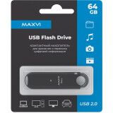 USB Flash накопитель 64Gb MAXVI P2 Black (FD64GBUSB20C10P2)