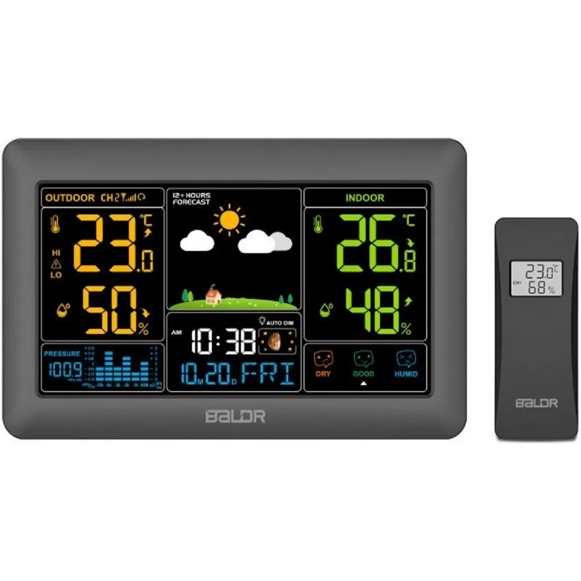 Метеостанция BALDR B0388WST2H2PR-V4 Black - B0388WST2H2PR-V4-BLACK