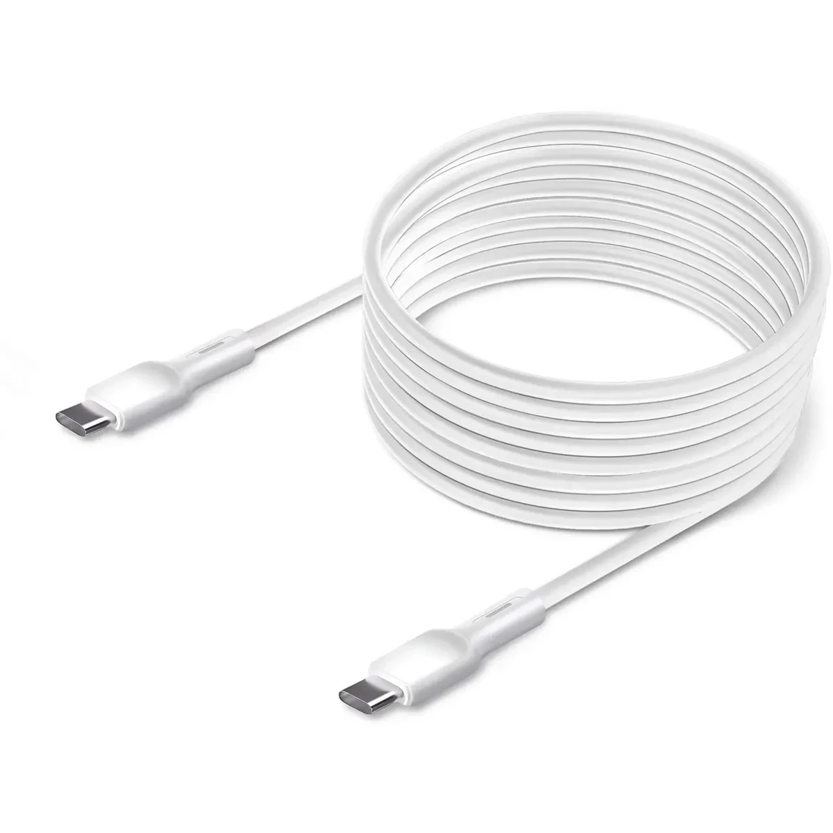 Кабель USB Type-C - USB Type-C, 2м, BoraSCO 52589 White - фото 2