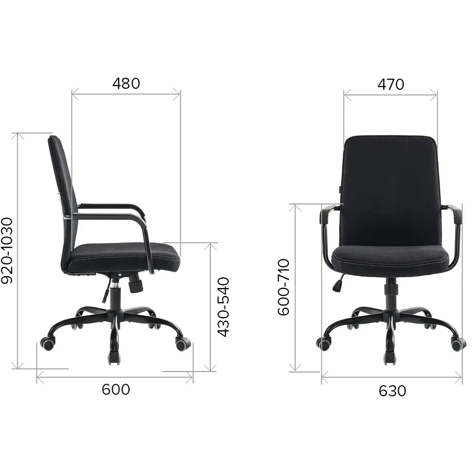 Офисное кресло Everprof Mars LB Black - EP-mars-lb-fabric-black - фото 5