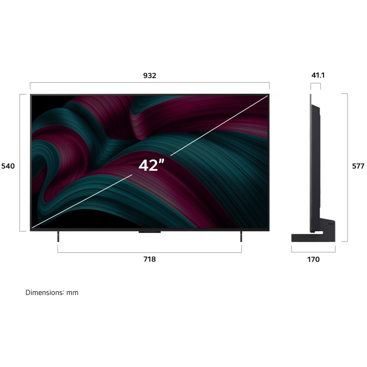 ЖК телевизор LG 42" OLED42C5RLA - фото 4