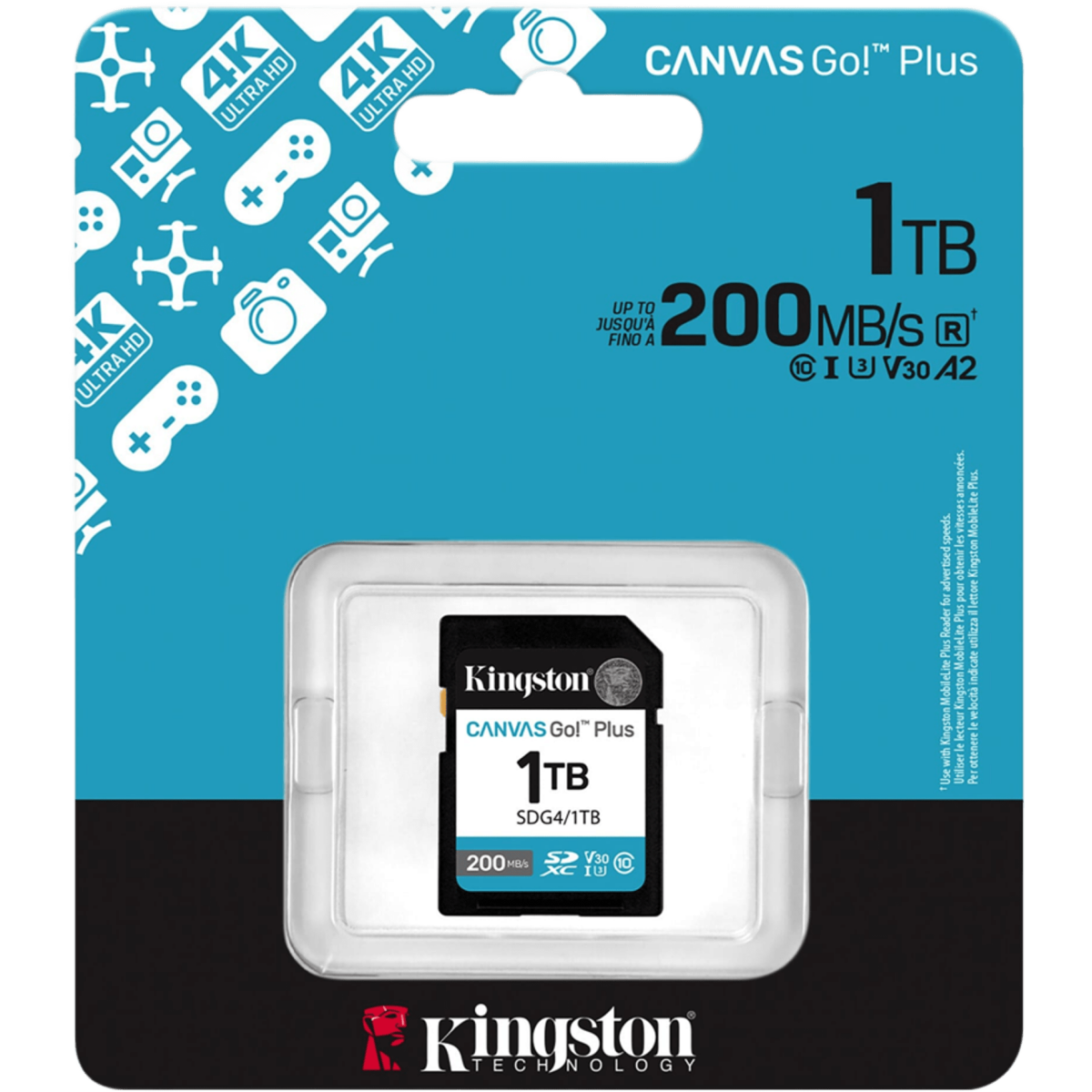 Карта памяти 1Tb SD Kingston Canvas Go! Plus (SDG4/1TB) - фото 3