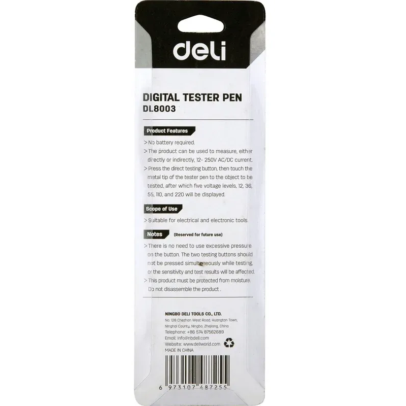 Детектор напряжения Deli DL8003 - фото 4