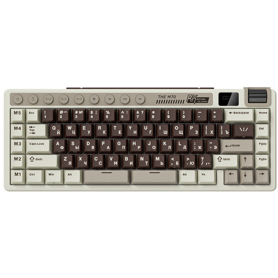 Клавиатура Royal Kludge M70 Mokko Grey (Beige Switch) - 6935280827129 - фото 2