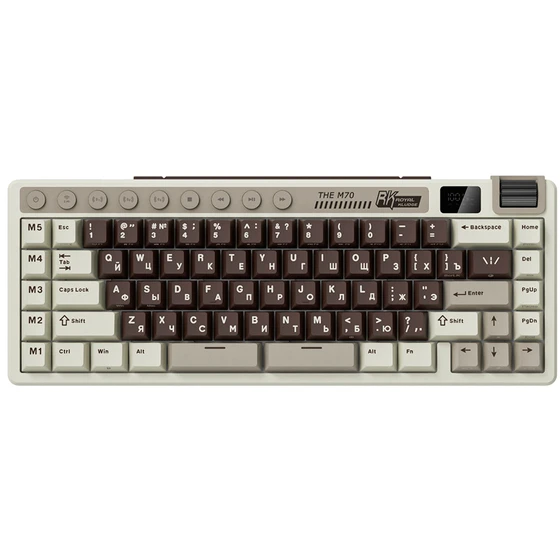 Клавиатура Royal Kludge M70 Mokko Grey (Cream Switch) - 6935280827112 - фото 2