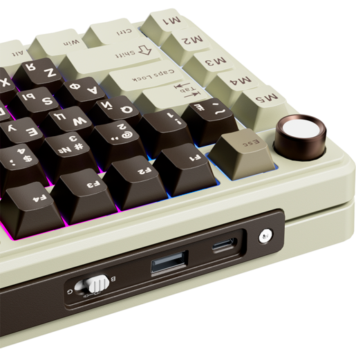 Клавиатура Royal Kludge L75 Mokko Grey (Beige Switch) - 6935280827068 - фото 8