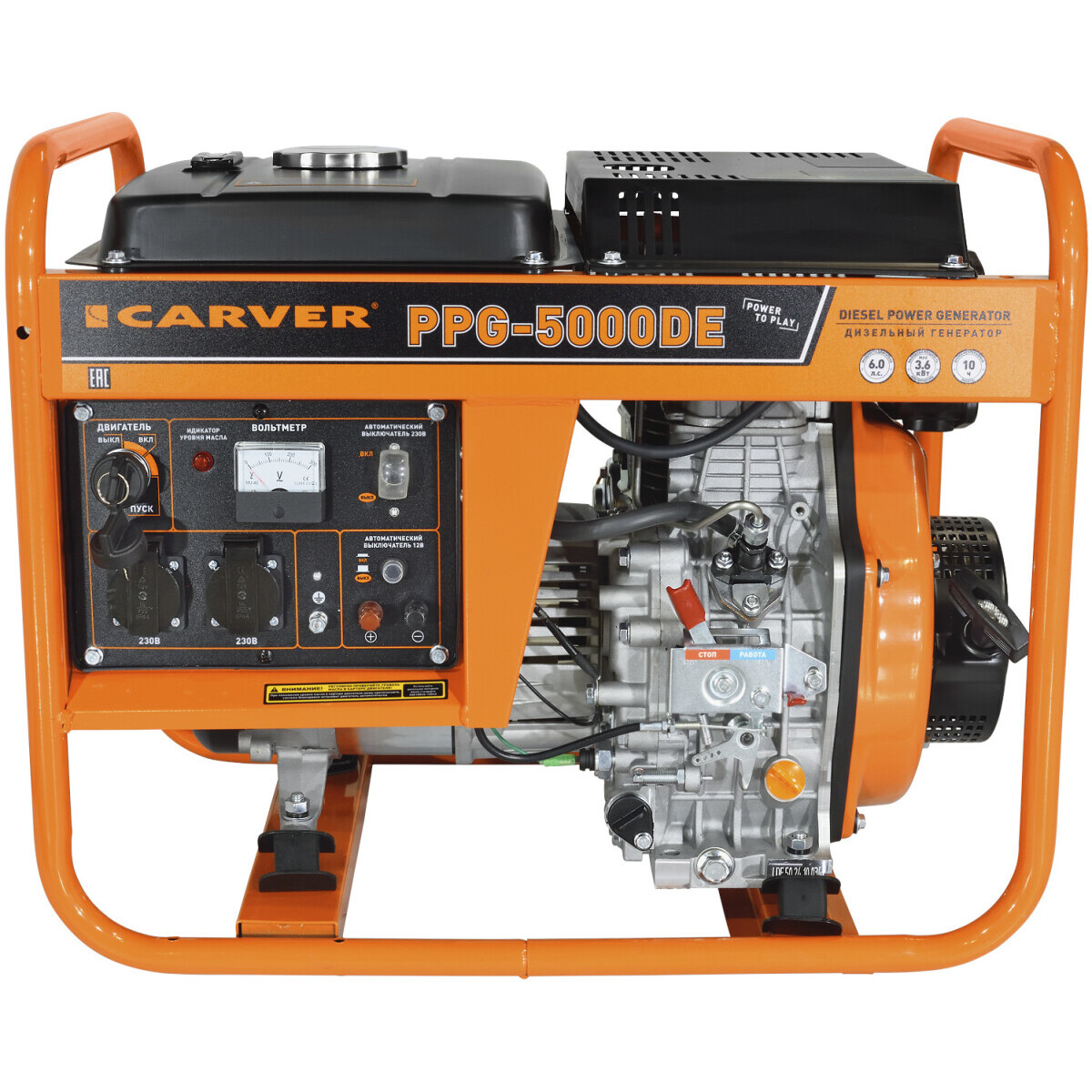 Генератор CARVER PPG-5000DE - 01.020.00051 - фото 5
