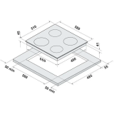 Электрическая варочная панель KRONA LUNA 60 BL/S K (КА-00005266)
