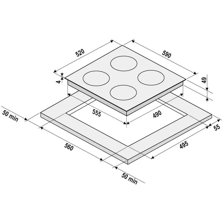 Электрическая варочная панель KRONA ZAUBER 60 BL TK - КА-00005756 - фото 5