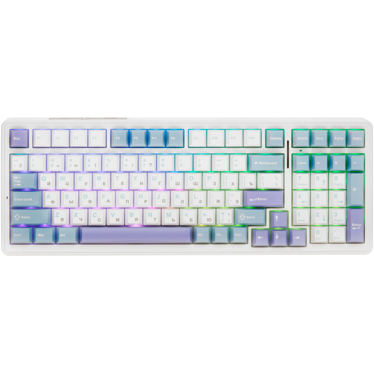 Клавиатура AULA F99 White-Blue-Purple