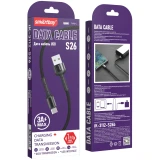 Кабель USB - USB Type-C, 1м, SmartBuy iK-3112-S26b Black