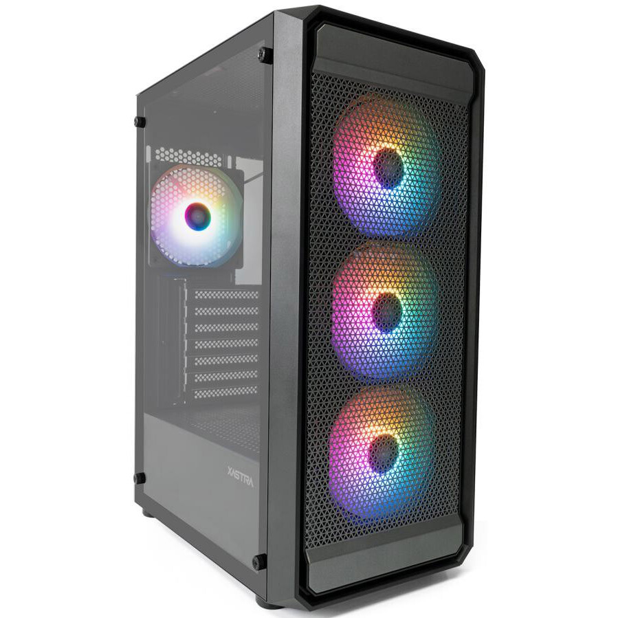 Корпус XASTRA A403 4FRGB Black - A403-4FC12F