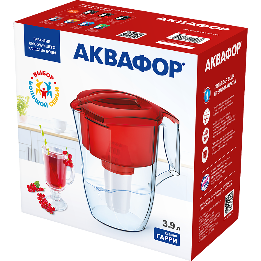 Фильтр-кувшин для воды Аквафор Гарри А5 Red - фото 4