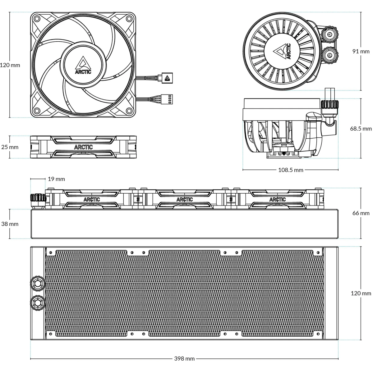 Система жидкостного охлаждения Arctic Liquid Freezer III Pro 360 ARGB Black - ACFRE00184A - фото 6