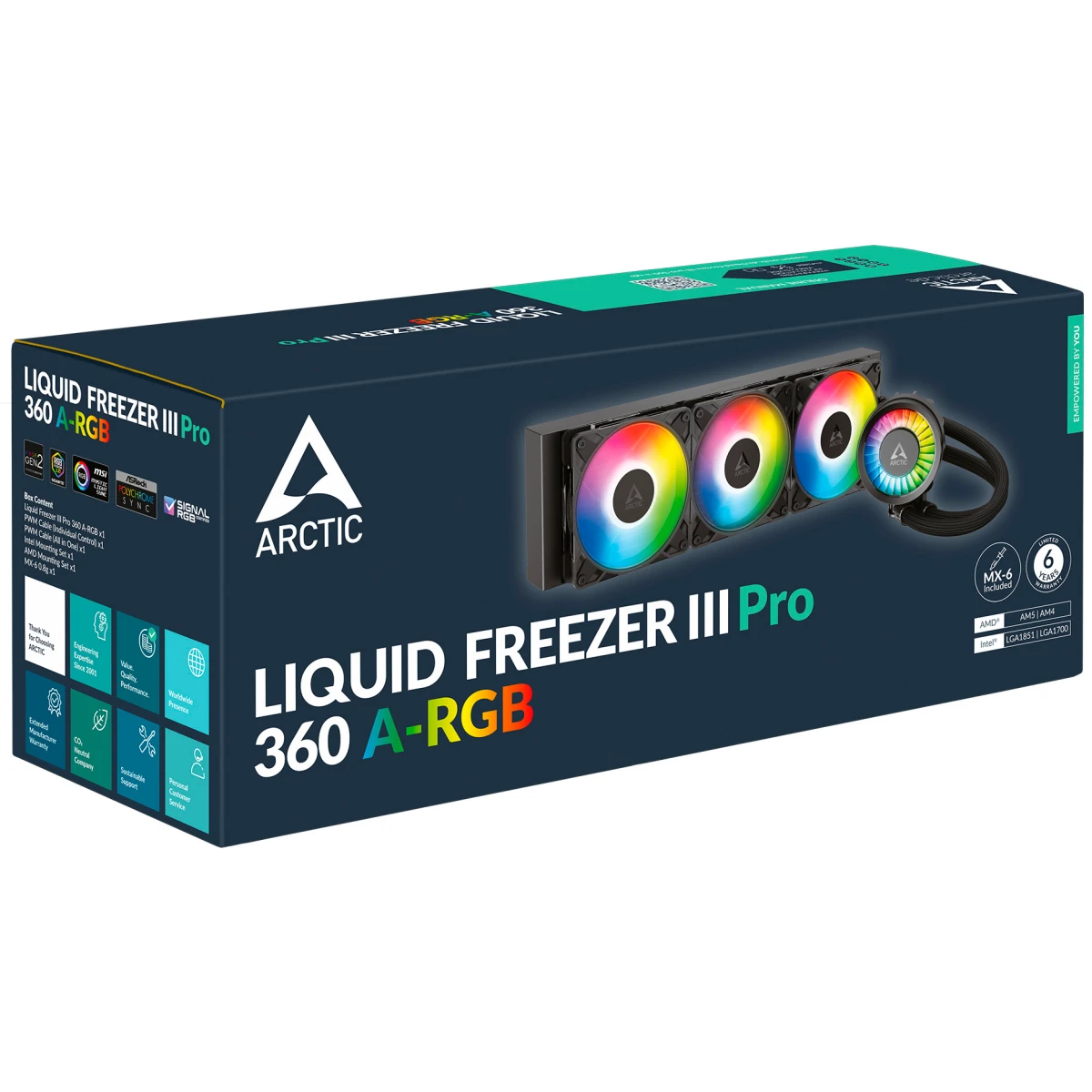 Система жидкостного охлаждения Arctic Liquid Freezer III Pro 360 ARGB Black - ACFRE00184A - фото 7
