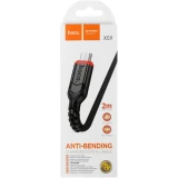 Кабель USB A (M) - microUSB B (M), 2м, HOCO X59 Victory Black (6931474794086)